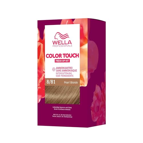 Wella Professionals Color Touch demi-permanente Haarfarbe ohne Ammoniak – Haarfärbemittel mit bis zu 50 % Grauhaar-Abdeckung – Ansatz-Kit inkl. Haarmaske – 8/81 Pearl Blonde (130 ml)