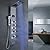 ROVATE Modern LED Rainfall Waterfall Shower Panel Tower System, Multi-function Stainless Steel Shower Tower Rain Massage System with Powerful Body Jets, Shower Wand, Tub Spout(Brushed Finish)