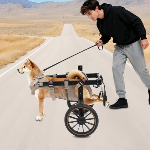 Pet Rehabilitation Walking Aid, 2-Wheel Back Legs Dog Wheelchairs, Pets Back Limb Walking Mobility Aids, for Flat Roads, Lawns, Sidewalks, Indoor Floors - Image 4