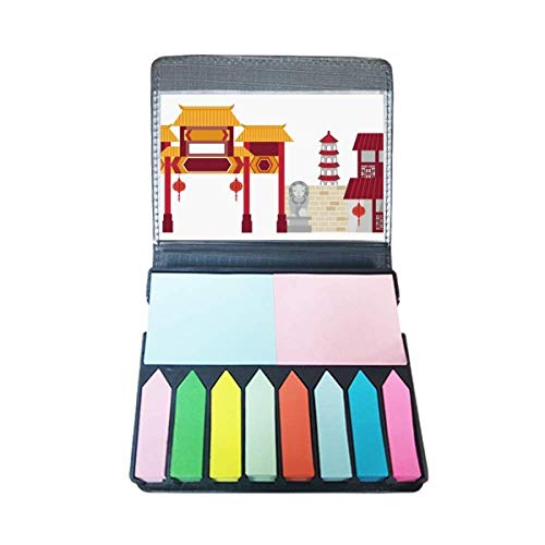 Marque-page lion chinois en boîte premium, carnet de notes adhésives de haute qualité