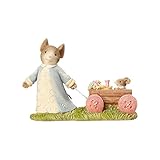 Enesco Tails with Heart “Mouse Pulling Wagon” Stone Resin Figurine, 2.17