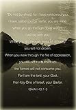 Posterazzi DPI12290071 Image of A Lake and Mountains at Dusk with A Scripture from Isaiah 43:1-3 Tim Antoniuk Poster Print, 12 x 18, Multicolor