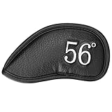 Craftsman Golf 1pc 56° Left Handed Synthetic Leather Black Golf Club Head Cover Wedge Iron Protector 56 Degree(1pc 56°)