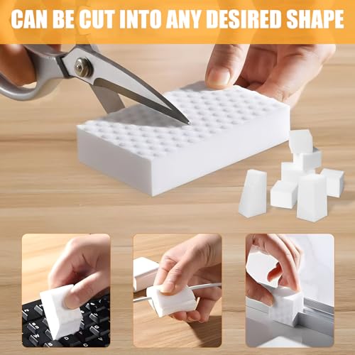 Gommes à saleté réutilisables en mélamine 10x6x2 cm éponge blanche multi-surfaces