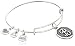 Alex and Ani Rafaelian Silver-Tone Initial "B" Expandable Wire Bangle Bracelet