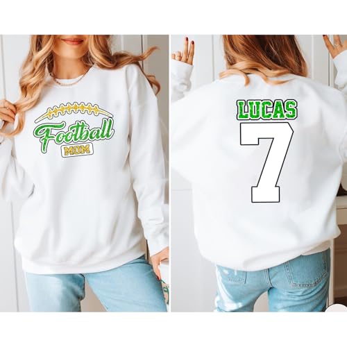 Love Signal Personalized Football Mom Shirt, Custom Football Mama Sweatshirt for Women, Sports Mom Gifts4