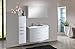 Produktbild SAM® Badmöbel-Set Lugano 3tlg, in weiß, 110 cm Breite, Mineralgussbecken, Softclose-Funktion, Set aus 1 x Spiegelschrank, 1 x Waschplatz, 1 x Hochschrank