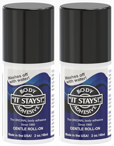 Mojo Compression Socks - It Stays! Roll-On Body Adhesive Glue Applicator for Compression Socks Stockings Costumes and Clothing - Made in USA (2 Pack of 2oz)