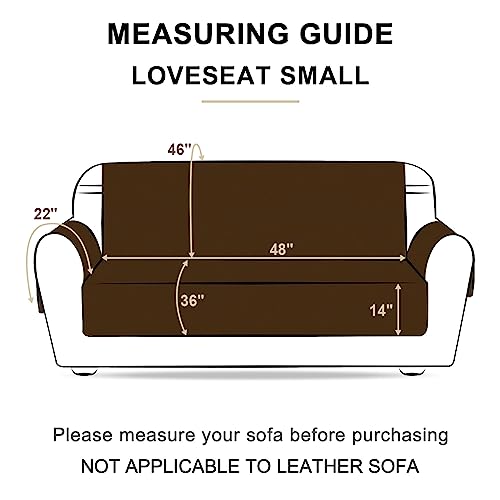 Homerilla Reversible Loveseat Covers, Couch Covers For 2 Cushion Couch Sofa, Couch Protector Loveseat Covers For Dogs (Loveseat, Chocolate/Beige) #TOP6