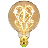 20000 + Stunden Lebensdauer Led Edsion Glühbirnen Vintage 4W Dimmbar 220 / 240V E27 Spezial dekorative Glühbirnen Bernstein Glas Wärme Glühen (G95 Heart)