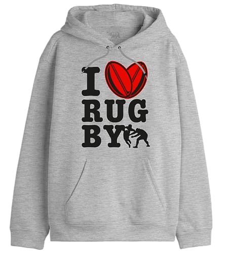 Republic Of California - Sudadera con Capucha para Hombre, Gris Melange., XS