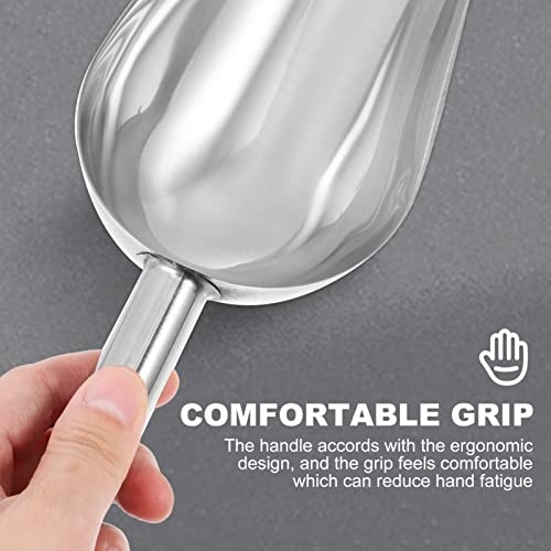 DOITOOL Lebensmittelschaufel Getreideschaufel Eiswürfelschaufel Edelstahl Eiswürfel Futterschaufel 3 Stück 10 Zoll Küche Schaufel für Kaffee Süßigkeiten Mehl Popcorn Pommes Frites Snack Gewürze - Image 5