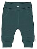 Super bequeme und ganz weiche Schlupfhose mit breitem Umschlagbund, aus weichem, dicht gewirktem gut dehnbarem Rippjersey in dunklem Teak / Petrol Ton für die Kleinen von dem Niederländischem Babymode Label FEETJE. 