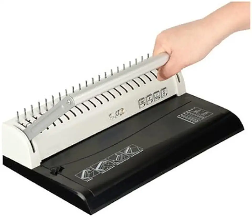 Encadernadora，Pasta de FicháRio Manual de Papel A4 com Furador e Garras de PláStico(Retangular)