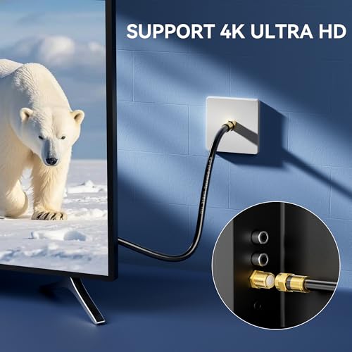 image for Nixsto RG6 Coaxial Cable, 3FT 6FT 10FT 15FT 25FT 50FT 100FT Coax Cable