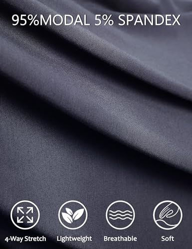 Men's Pajama Sets, Modal Long Pajama Set Ultra Soft Sleepwear PJS Loungewear Set 2 pieces3