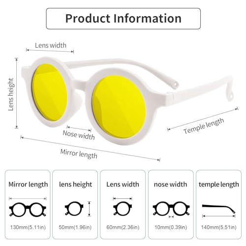 azuza Silicon Kids Sunglasses Unbreakable Polarized UV400 with Cute Car Case For Toddler Boys and Girls 2-122