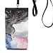 Watercolor Ink Shading Phone Wallet Purse Hanging Mobile Pouch Black Pocket