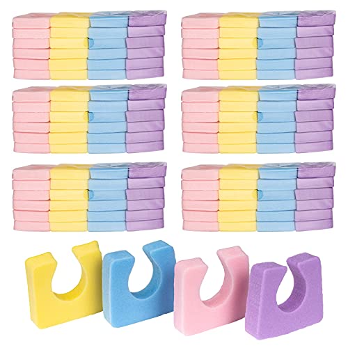 Americanails Onezeez Individual Toe Separators - Assorted Pastel Colors - Extra Soft & Comfortable - Only Two Separators Per Foot - Perfect Pedicure & Polish Application - Professional Quality - 144Ct #TOP1