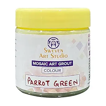 Sweven Art, Ready-To-Mix Tile Grout Powder For Mosaic Art In Parrot Green Color (Pack of 100Gms)