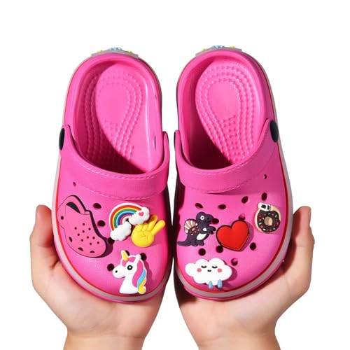 Image of XPKWS Toddler Kids Clogs Boys Girls LED Garden Shoes Light up Sandals Slip on Quick Dry Beach Slippers