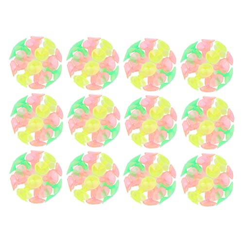 YARNOW 1set Suction Balls Fun Bounce Balls for Safe Party Indoor Outdoor Plaything Promotes Early Education Color Recognition 12pcs