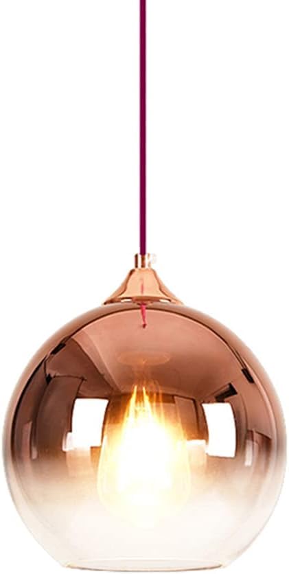 Chandelier en verre dégradé E27 style scandinave pour cuisine et chambre