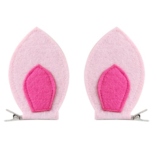 Pinzas para cabello orejas de cerdo rosa Fancheer miniatura 1