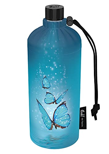 Emil Trinkflasche aus Glas für Mädchen & Jungen isolierte Glasflasche für Schule, Freizeit, Sport: Kinder & Eltern Wings 0,6l