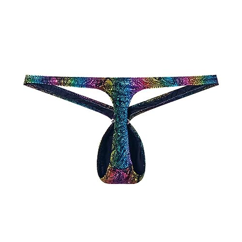 JOCKMAIL Mens Elastic Shoulder Harness with Mens Snake Print T-Back Thong Set for Sports and Fitness 7