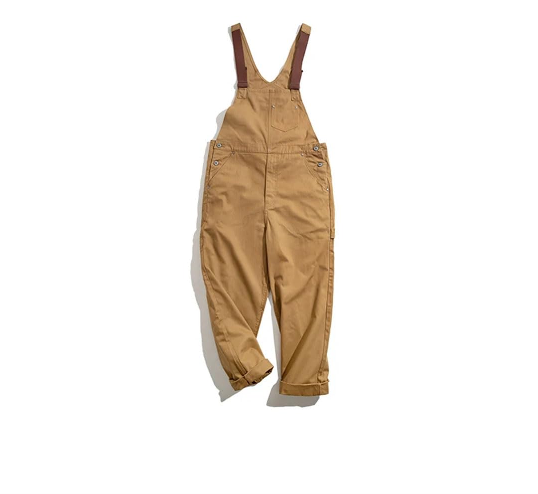 Męskie spodnie jeansowe w stylu vintage kombinezon bojówki spodnie robocze workowate śliniak kontrastowy ścieg dżinsowe kombinezony spodnie ze ściegiem