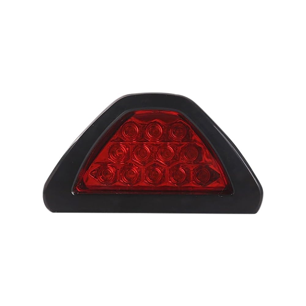 Moto Feu arrière Feu Antibrouillard Arrière LED Triangulaire Universel pour Moto, Feu Stroboscopique D'avertissement F1