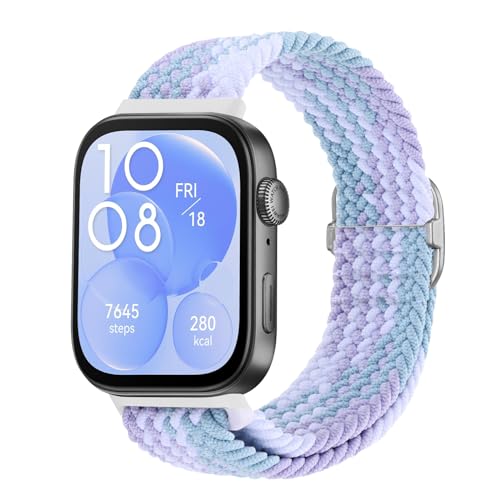 [KeeFos] �o���h Huawei(�t�@�[�E�F�C) Watch Fit 5 Pro/5/4 Pro/Fit 4/Fit 3 �Ή� �����o���h �i�C�����f�� �ւ��x���g �݊��� �L�k�� �T�C�Y���� �҂݃u���X���b�g �ʋC�� �_�炵�� �X�|�[�c �ґg���X�g