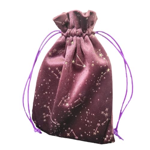 de tarot genérica | de tarot pequeña con diseño de constelación | Bolso de terciopelo con cordón para joyas, pendientes, puentes Oracle, piedras