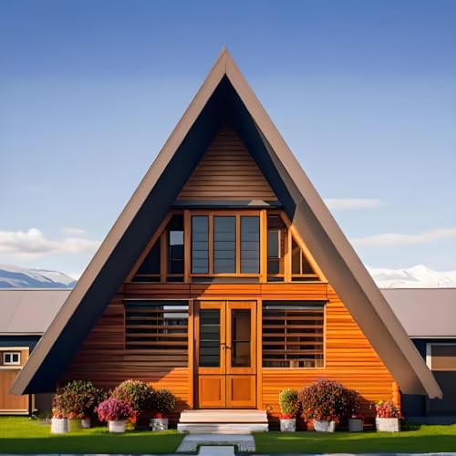 DIY Triangular A-Frame Cabin Kit | Prefab Wooden Tiny House for Backyard Studio & Guest Room | Quick Build with Insulated Panels & Windows | Modern Outdoor Retreat Cabin DIY Triangular A-Frame Cabin Kit | Prefab Wooden Tiny House for Backyard Studio & Guest Room | Quick Build with Insulated Panels & Windows | Modern Outdoor Retreat Cabin