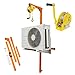 Air Conditioner Lifting Device, Lifting Tool Air Conditioner, with Hanger and Pulley for Air Air Conditioner Crane Installation, Pulley and 15m Ropes
