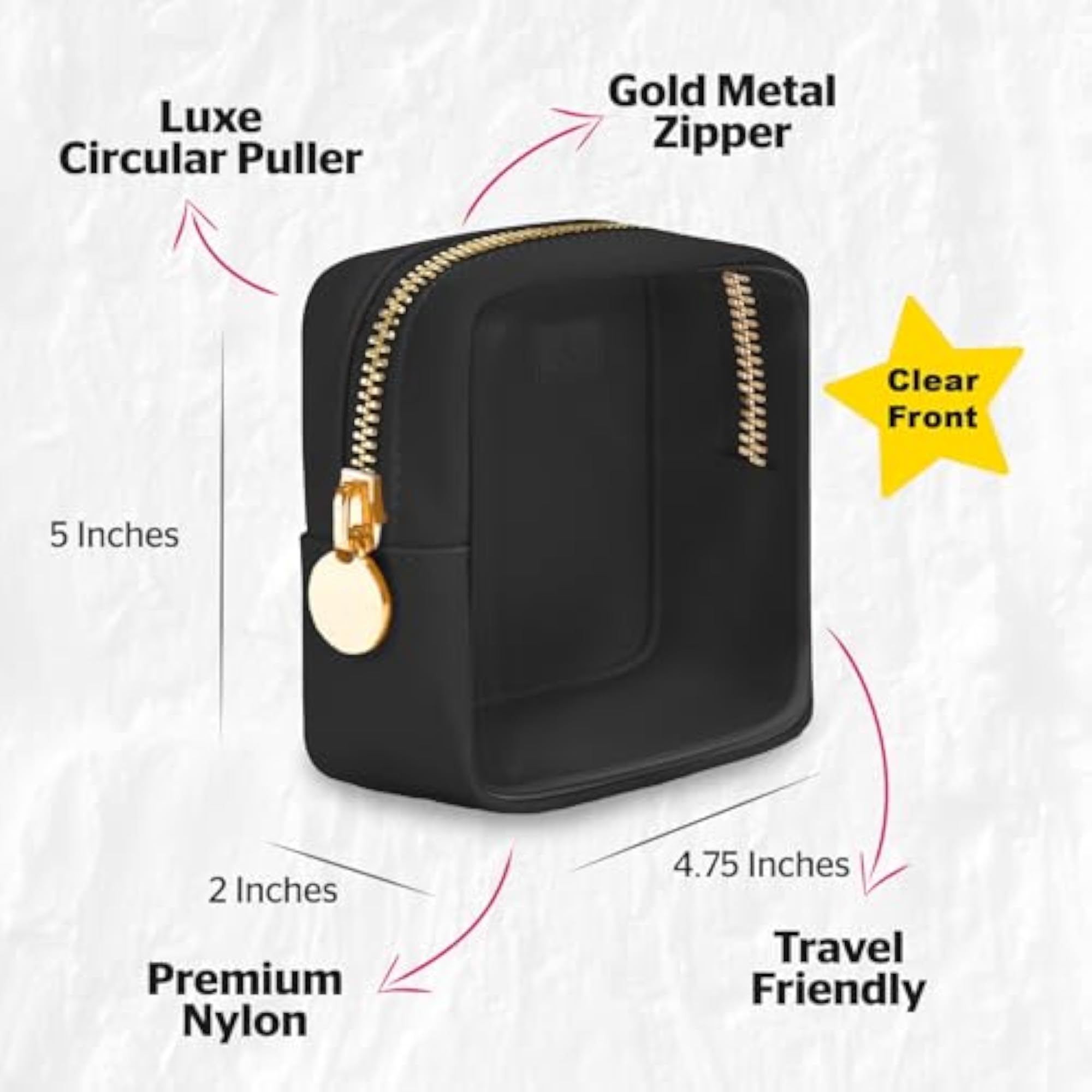 Mini Clear Makeup Bag for Travel and Cosmetics