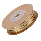 Cabilock Flaches Lederband für Armband und Halskette, Gold, Selbstgemacht