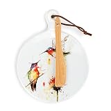 DEMDACO Dean Crouser Watercolor Hummingbird Stoneware Board