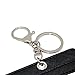 Boshiho Vertical Style Leather ID Card Badge Holder with Keychain Key Ring