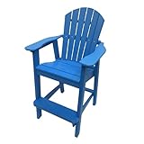 Phat Tommy Tall Adirondack Chair - HDPE Outdoor Furniture - Poly Adirondack Bar...