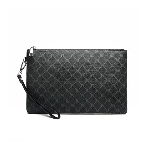 Jakelove Sac d'affaires pour homme en cuir synthétique avec porte-cartes, noir, 28 cm x 18 cm x 2 cm