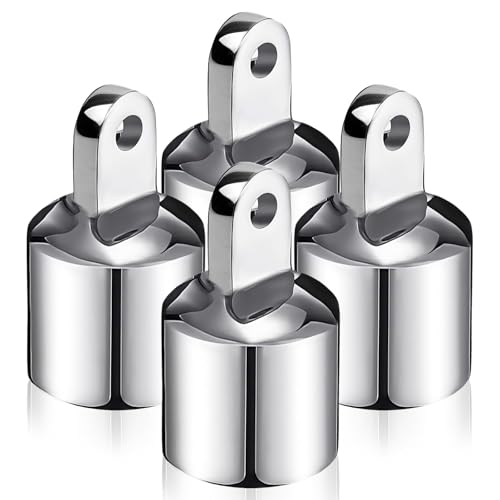 QUYLIXX Bimini Top Cap Fits 1 inch OD Round Tubing Stainless Steel External Eye End Boat, Fitting Boat Marine Hardware