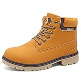 VTASQ Mujer Botas Invierno Forro Cálido Botas de Nieve Cortas Botines Impermeables Deporte Trekking Aire Libre Zapatos Senderismo Antideslizante Marrón EU40