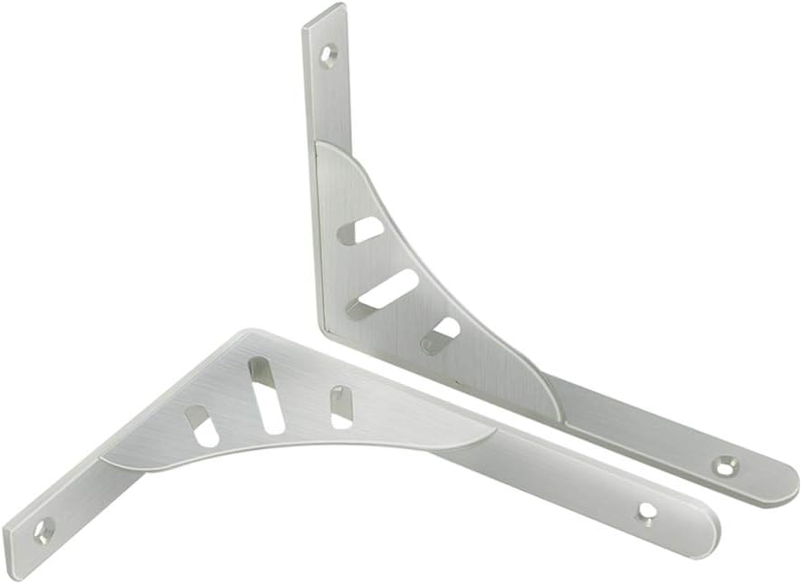 Shelves,shelf brackets,2Packs Triangular Support,Heavy Duty Stainless Bracket Shelf Wall Mounted Support, for Bookshelves, DIY Brackets,with Screws ( Color : Silver , Size : 100mm (4 inches) X150mm (6