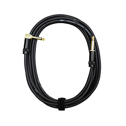 Audio2000'S E28112P1 12-Feet 1/4" Ts Right Angle To 1/4" Ts Straight Instrument/Guitar/Bass/Patch/Stage & Sound Cable #TOP5