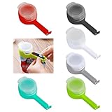 6 Pcs Bag Clip With Pour Spout,Bag Clips With Pour Spout,Food Bag Clips With Pour Spouts,For All Food Or Cat/Dog Food Storage And Organization,Reusable Plastic Cap Sealer Clips