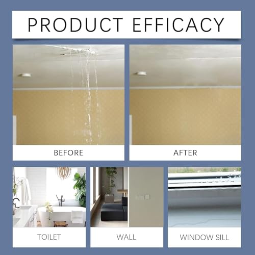Image of COOFANDY Transparent Waterproof Adhesive Glue 300g with Brush, Roof Leakage Repair Sealant, Crack Seal Agent for Wall Cracks, Clear Waterproof Resin Epoxy Coating, Water Proof Glue for Waterproofing