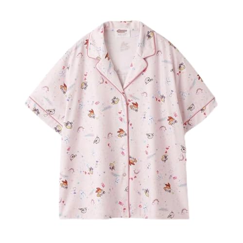 SNIDEL  The Powerpuff Girlsプリント開襟シャツ スナイデルホーム パワーパフ ガールズ プリント開襟シャツ