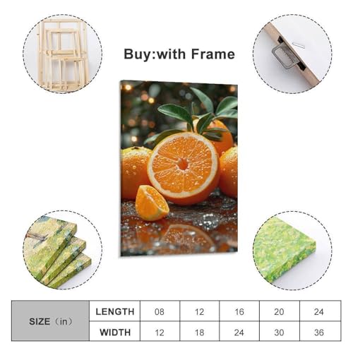 Poster mural orange ZHOUKEG 40x60cm pour réveiller un mur blanc